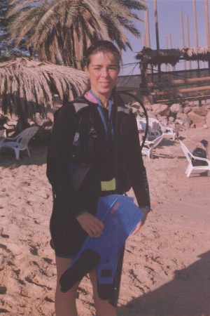 Heike auf Tauchgang