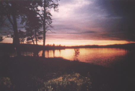 Sonnenuntergang am Femundsee
