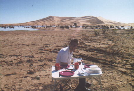 Frühstück in der Wüste